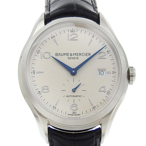 [Baume＆Mercier]Baume & Mercier 克利夫顿手表10052不锈钢X鳄鱼自动白色表盘克利夫顿男子