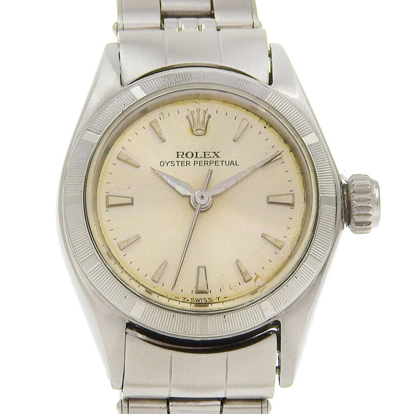 [Rolex] rolex 
 Reloj del propósito de las ostras 
 Thunderbird Bezel 6623 Acero inoxidable Automatic Entrano Silver Dial Oyster Damas perpetuas