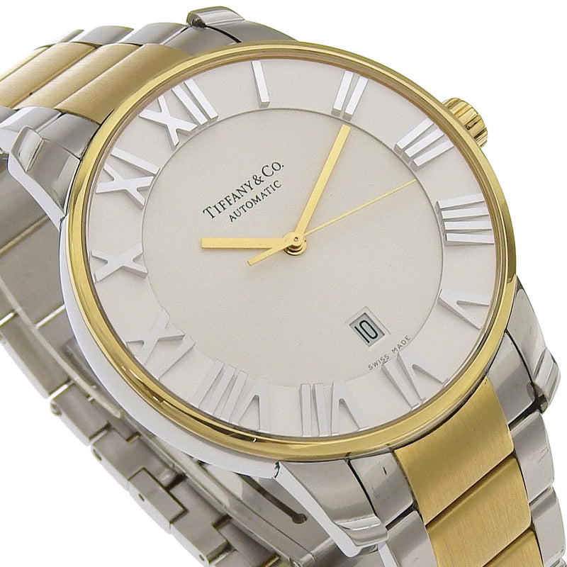 TIFFANY&Co. アトラス 腕時計 自動巻き ドームカバー SS レザー ホワイト文字盤 TIFFANY\u0026Co. ティファニー アトラスドーム 腕時計 ステンレススチール