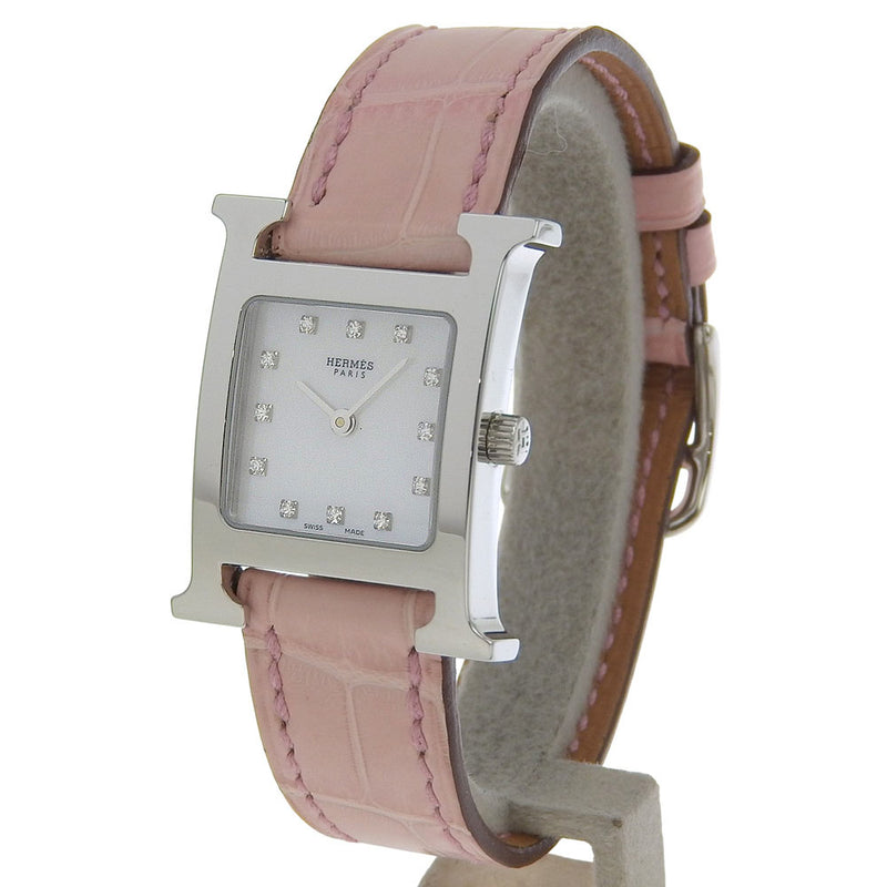 [HERMES] 헤르메스 Heure H watch 12P 다이아몬드 시계 HH1.210 쿼츠
