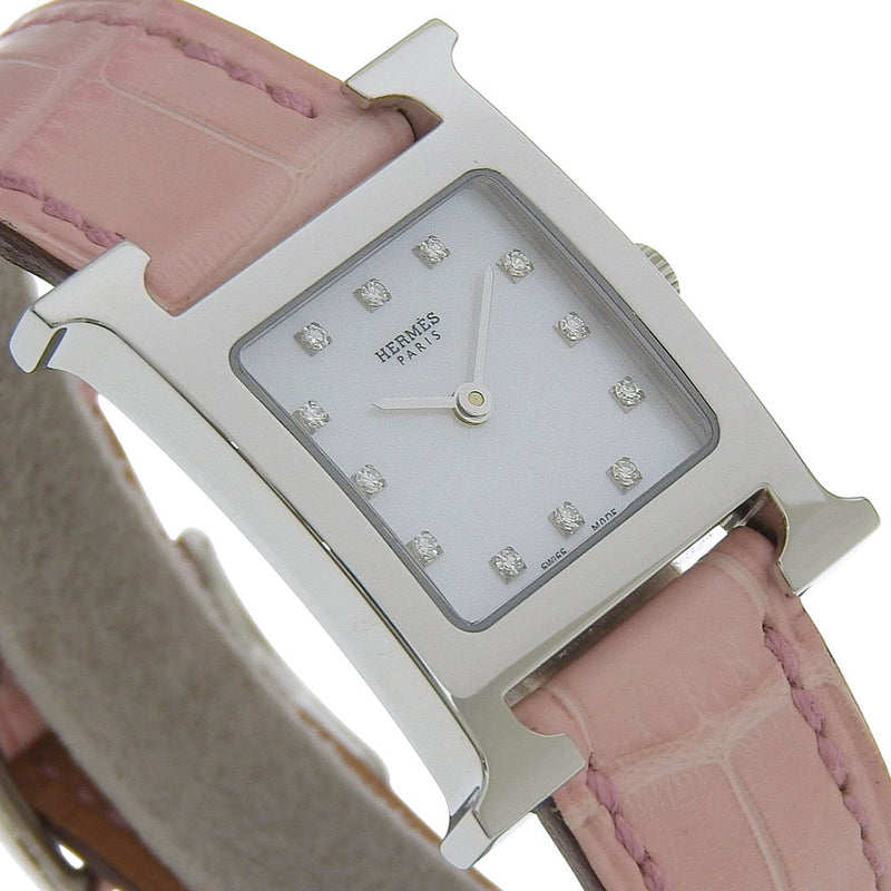 [HERMES] 헤르메스 Heure H watch 12P 다이아몬드 시계 HH1.210 쿼츠