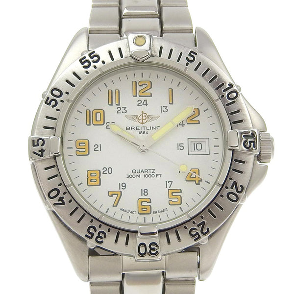 [BREITLING] Breitling 
 Colt watch 
 A57035 Stainless Steel Quartz Analog display White dial COLT Men's A-Rank