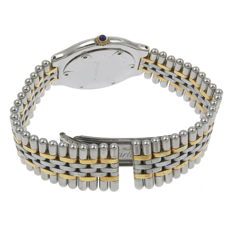 [Cartier] Cartier 
 Doit 21 sur-bracelet 
 Quartz en acier inoxydable Affichage analogique à cadran beige MUST21 Boys B-Rank