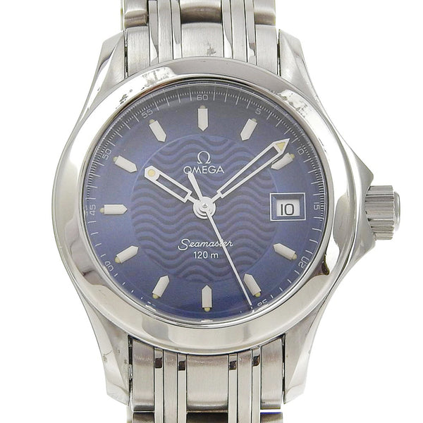 [欧米茄]欧米茄 
 Seamaster 120手表 
 杰克·迈尔（Jack Myor）20周年型号80/500 2501.89不锈钢石英模拟显示海军拨号Seamaster120女士