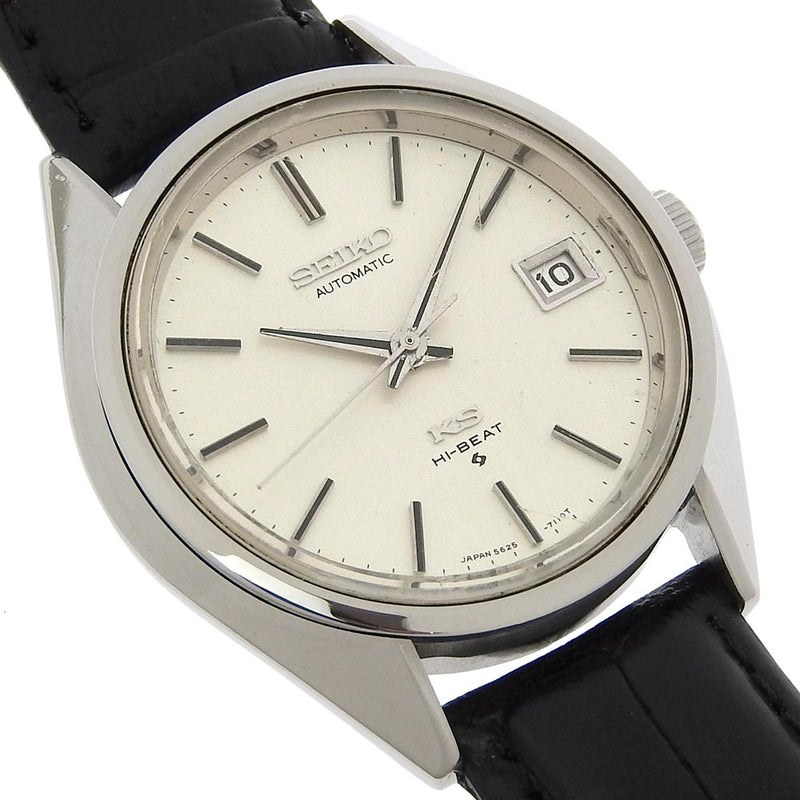 [Seiko] Seiko 
 Reloj King Seiko 
 5625-7111 acero inoxidable x cuero en relieve enrollado silting dial rey seiko masculina para hombres