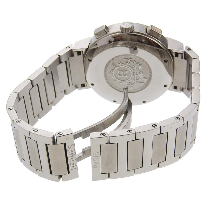 [Hermes] Hermes Nomard Watch No1.910 en acier inoxydable Quartz Chronographe blanc Nomad Men