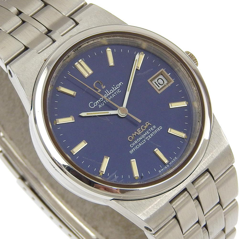 [Omega] Omega 
 Constellation Watch 
 Chronomètre Cal.1011 168.0055 en acier inoxydable Automatique enrouler le cadran bleu constellation des hommes pour hommes