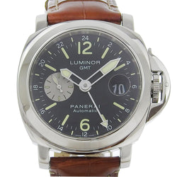 [panerai] Panerai Luminol GMT手表OP6554 300M限量型G0512/2000 PAM00088不锈钢X鳄鱼X鳄鱼自动黑色拨号透明机GMT男士A级