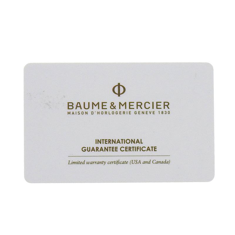 【Baume & Mercier】ボーム＆メルシェ
 クリフトン 腕時計
 M0A10420 ステンレススチール×型押しレザー クオーツ アナログ表示 青文字盤 Clifton メンズAランク