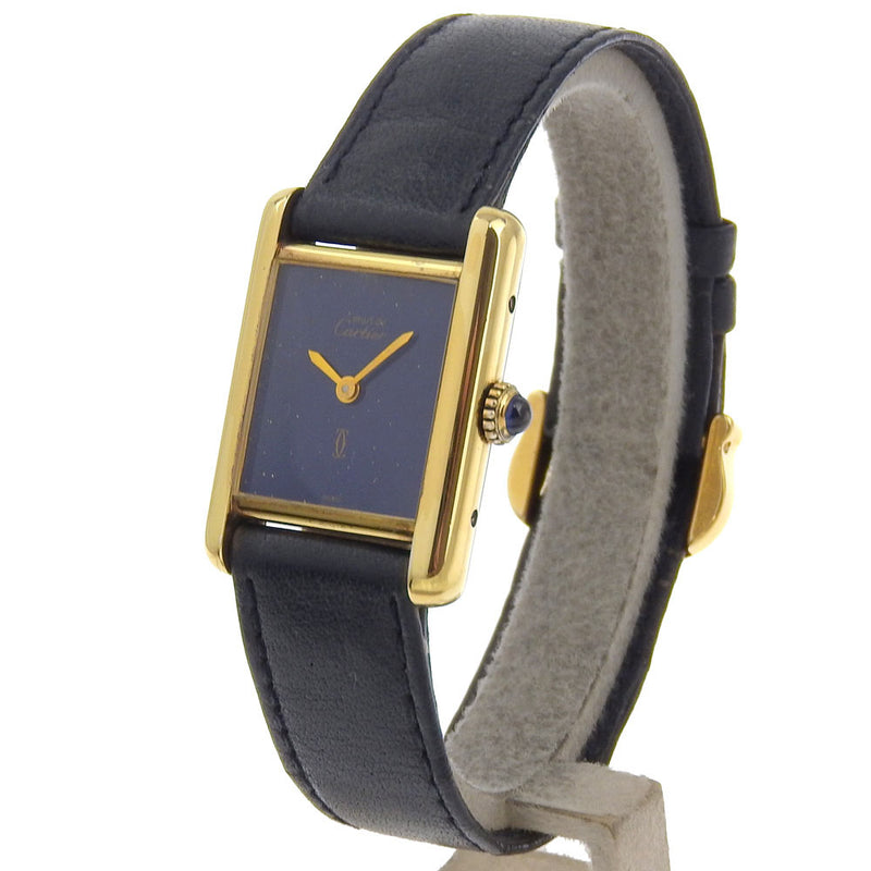 [CARTIER] Cartier Mustreloj de tanque 
 Cuerda manual