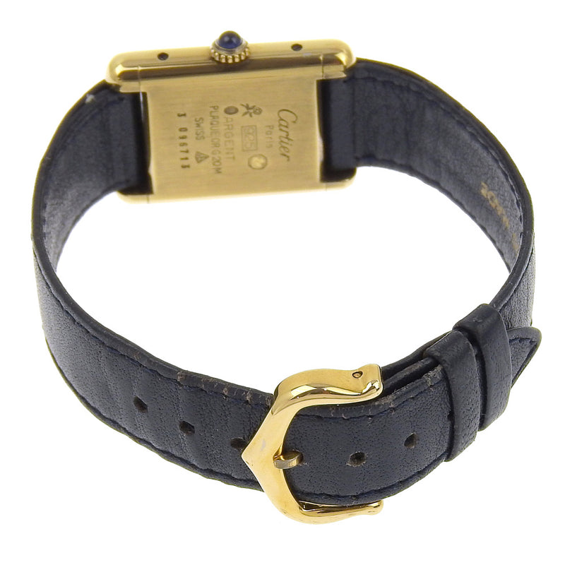 [CARTIER] Cartier Mustreloj de tanque 
 Cuerda manual