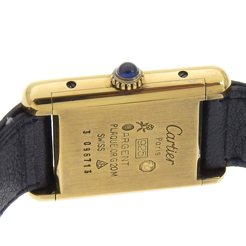 [CARTIER] Cartier Mustreloj de tanque 
 Cuerda manual