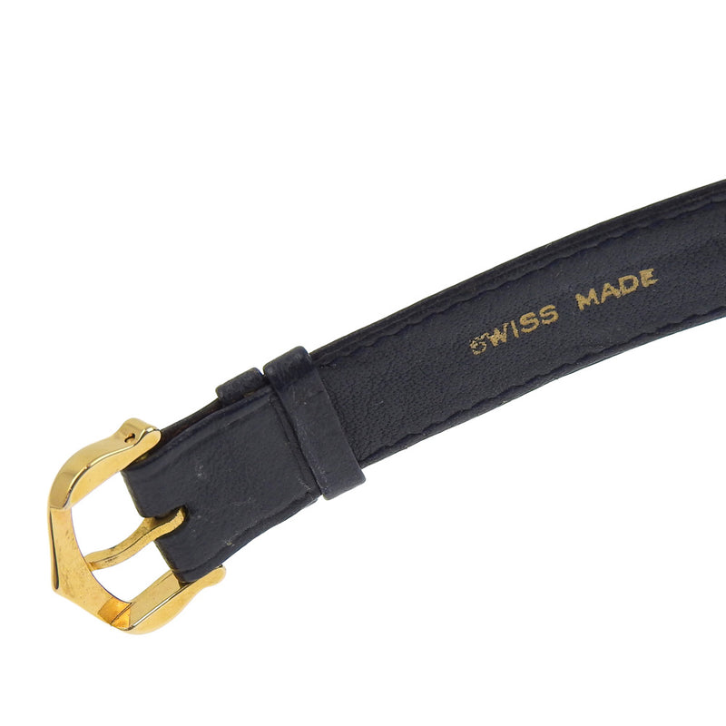 [Cartier] Cartier MustTank Watch Vermeil 1970 Silver 925 x Cuero en relieve Ventilador de la mano de lapis Dial Must Tank Women's B-Rank