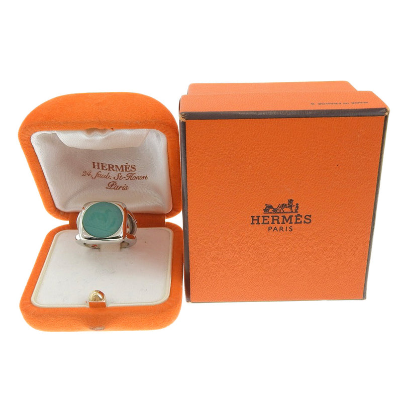 [HERMES] Hermes Korozo No. 10.5 Ring Metal Silver Approximately 10.1g COROZO Ladies A-Rank