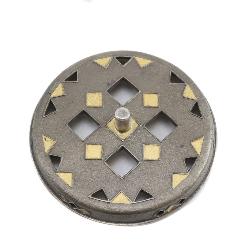 Isumimoto Kenkichi Colored Painting Silver Gold and Silver-colored Diamond Patterns Incense Burner Antique