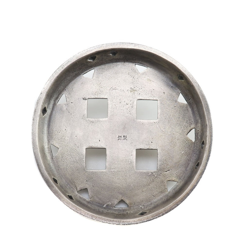 Isumimoto Kenkichi Colored Painting Silver Gold and Silver-colored Diamond Patterns Incense Burner Antique