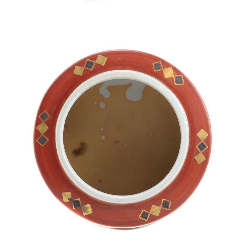 Isumimoto Kenkichi Colored Painting Silver Gold and Silver-colored Diamond Patterns Incense Burner Antique