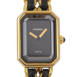 [Chanel] Chanel Premiere L L -Watch H0001 Gold Fotusta x cuero de cuarzo negro Display analógico Dial negro Premiere L Damas