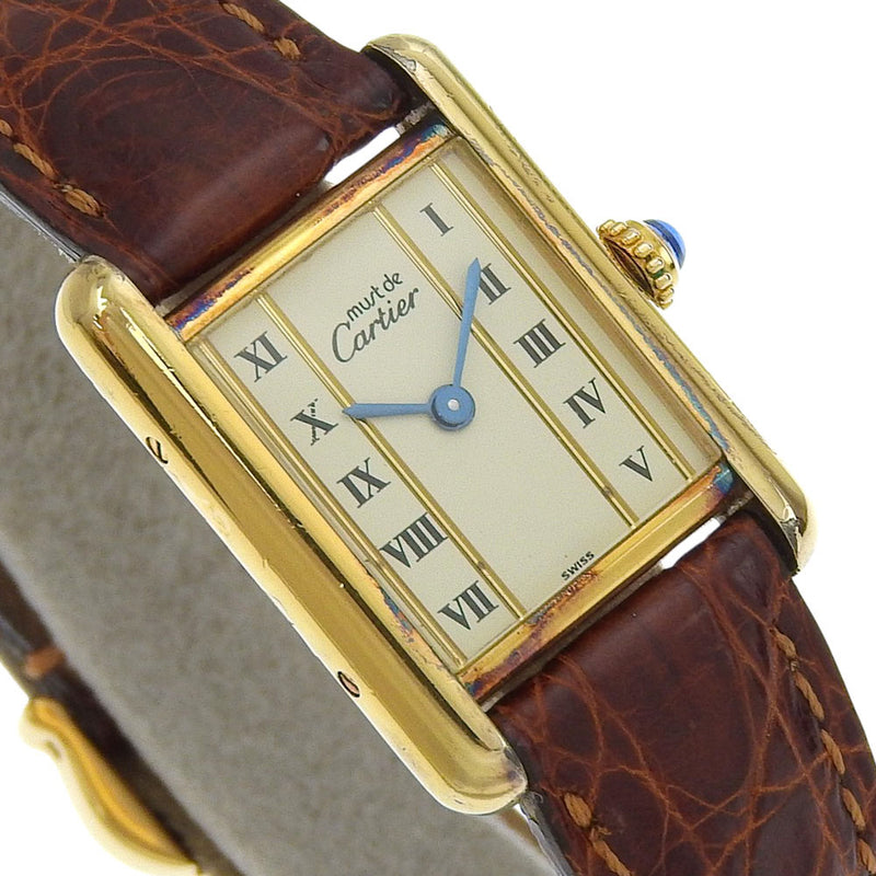 [Cartier] Cartier MustReloj SM de tanque 
 Cuarzo W1003053