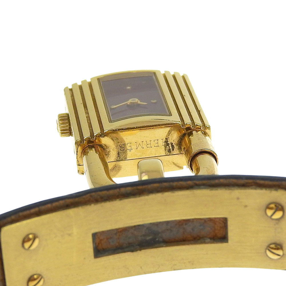 美品 メンテナンス済み エルメス ケリーウォッチ クォーツ HERMES - 美品 メンテナンス済み エルメス ケリーウォッチ