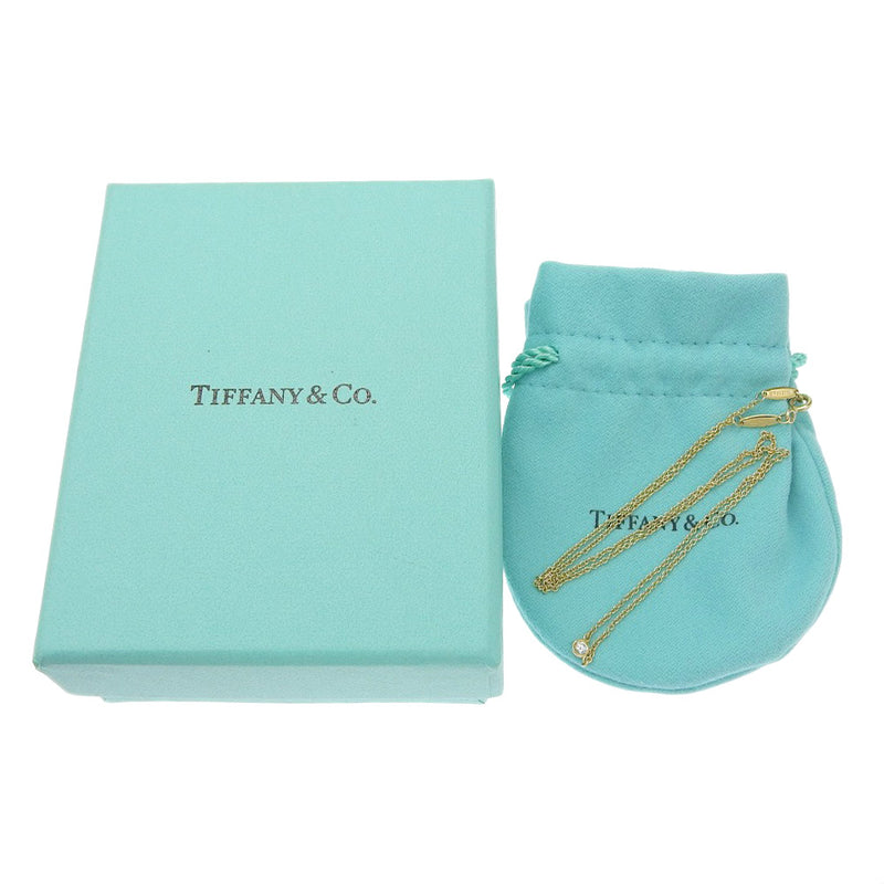 [Tiffany＆Co。]TIFFANY&Co.
 Viser Yard项链 
 艾尔莎·佩莱蒂（Elsa Peletti） 18K黄金X钻石大约1.9克，院子女士A+等级