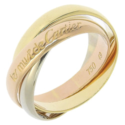 [Cartier] Cartier 
 Trinity Anillo / anillo No. 12 
 Triple 18KOro YG/PG/WG aproximadamente 6.3g Trinity Ladies A-Rank