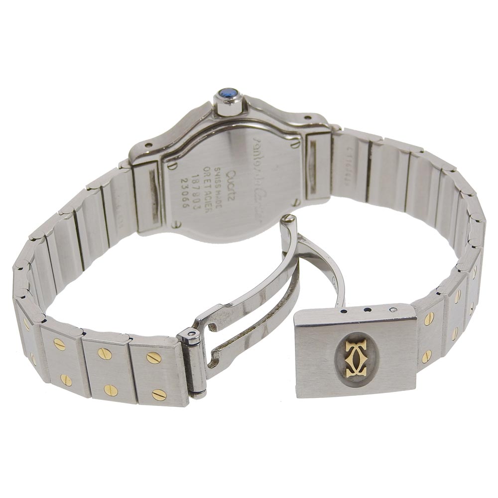 カルティエ！古いサントスのコマ3つ！幅13mm位　ステンレス＋YG カルティエ！古いサントスのコマ3つ！幅13mm位 ステンレス＋YG