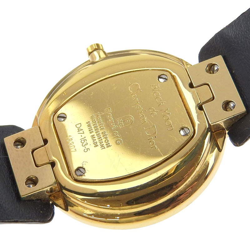 [Dior] Dior 
 Bakira watch 
 D47-153-5 Plated Gold×Embossed Leather Quartz Analog display Blue Shell Dial Bakira Boys