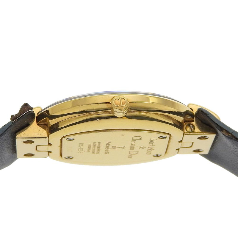 [Dior] Dior Bakira Watch D47-153-5 Gold Placing x Quartz en cuir en relief Affichage analogique Blue Shell Dial Bakira Boys