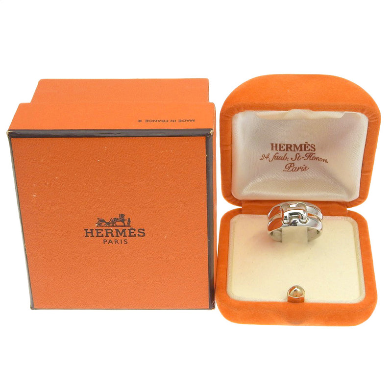 [Hermes] Hermes 
 Olamp 10.5 anillo / anillo 
 Antiguo 18KOro blanco aproximadamente 10.8 g oramp Damas un rango