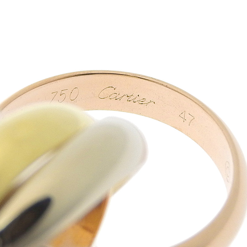 【CARTIER】カルティエ
 トリニティ 8号 リング・指輪
 3連 K18イエローゴールド YG/PG/WG 約10.2g Trinity レディースAランク