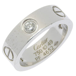 【CARTIER】カルティエ
 ラブリング  9号 リング・指輪
 ハーフダイヤ K18ホワイトゴールド×ダイヤモンド 約8.5g Love Ring レディースA-ランク