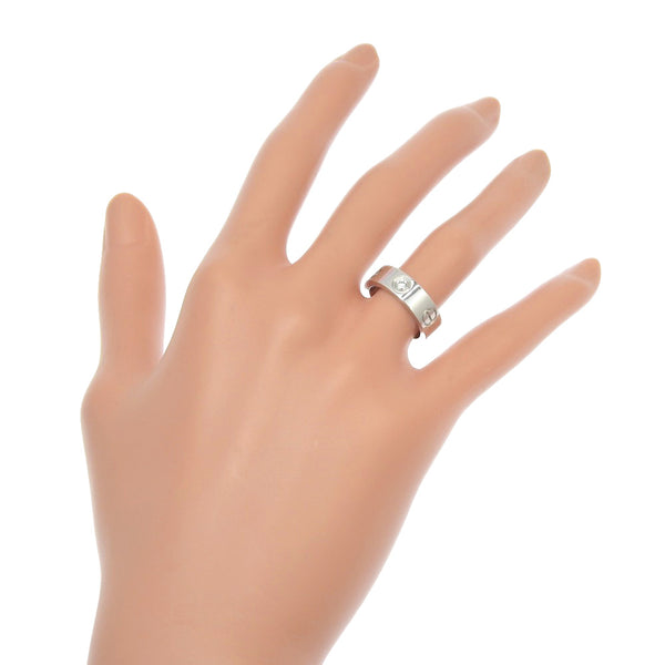 [Cartier] Cartier Love Ring No. 9 Ring / Ring Half Diamond K18 White Gold X Diamond Love Ring Ladies A-Rank