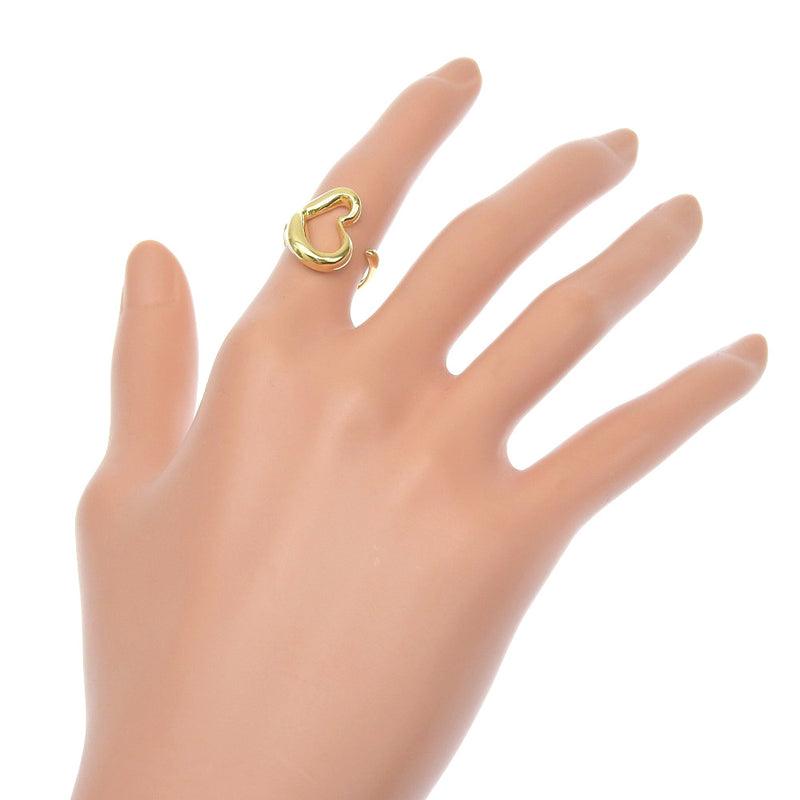 [Tiffany & co.]TIFFANY&Co.
 Corazón abierto No. 9.5 Anillo / anillo 
 Elsa Peletti 18KCorazón de oro amarillo alrededor de 7.8g Corazón abierto Damas A-Rank