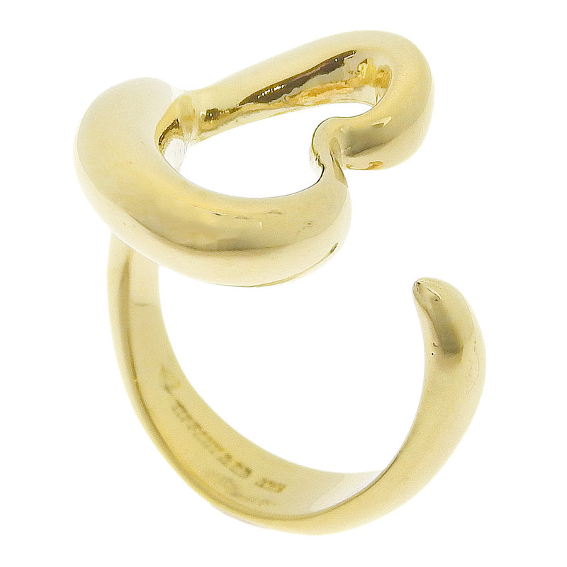 [Tiffany & co.] Tiffany 
 Coeur ouvert n ° 9.5 Anneau / anneau 
 Elsa peletti k18 coeur en or jaune environ 7,8 g de coeur ouvert mesdames a-rang