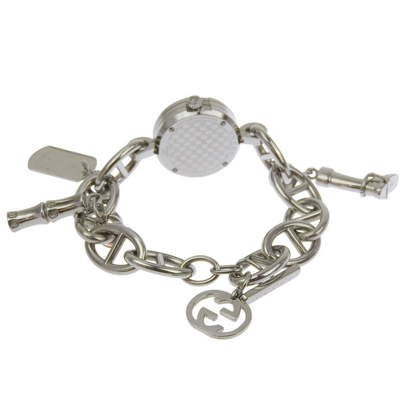 [구찌] 구찌 
 G 참 시계 
 107 스테인레스 스틸 쿼츠 아날로그 디스플레이 브라운 다이얼 G 참 여성용