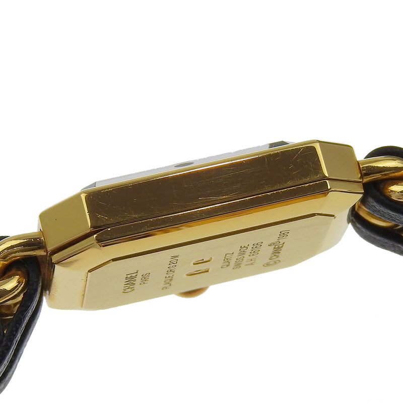 [Chanel] Chanel Premiere l Watch H0001 Gold plaqué x cuir Quartz Affichage analogique Black Dial Premiere l Women's A-Rank