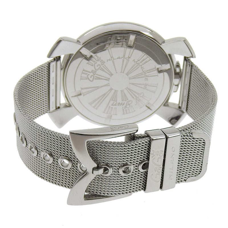 [GAGA MILANO] Gaga Milano 
 Manurer 46 Watches 
 5080.3 Stainless Steel Quartz Small second SilverDial Manure 46 Men's A-Rank