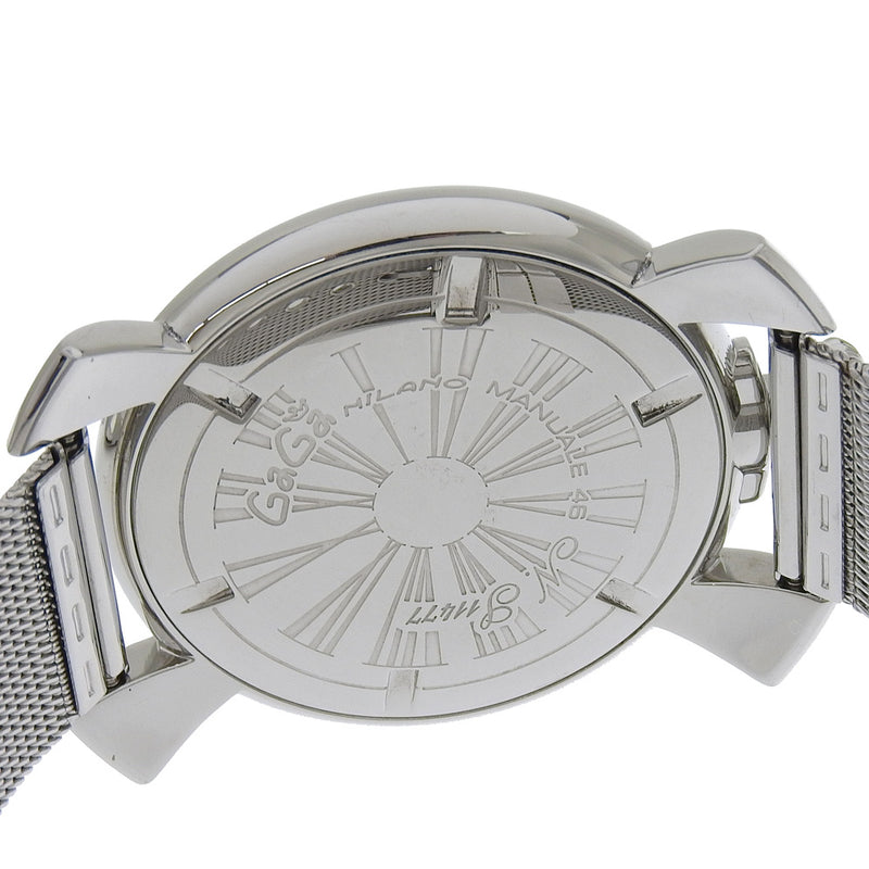 [GAGA MILANO] Gaga Milano 
 Manurer 46 Watches 
 5080.3 Stainless Steel Quartz Small second SilverDial Manure 46 Men's A-Rank