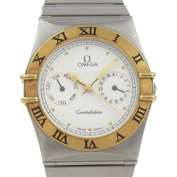 [Omega] Omega 
 Constellation Daydate Watch 
 Acero inoxidable x18KCuarzo de oro amarillo Pantalla analógica múltiple Constellation Constellation Day-Date Boys