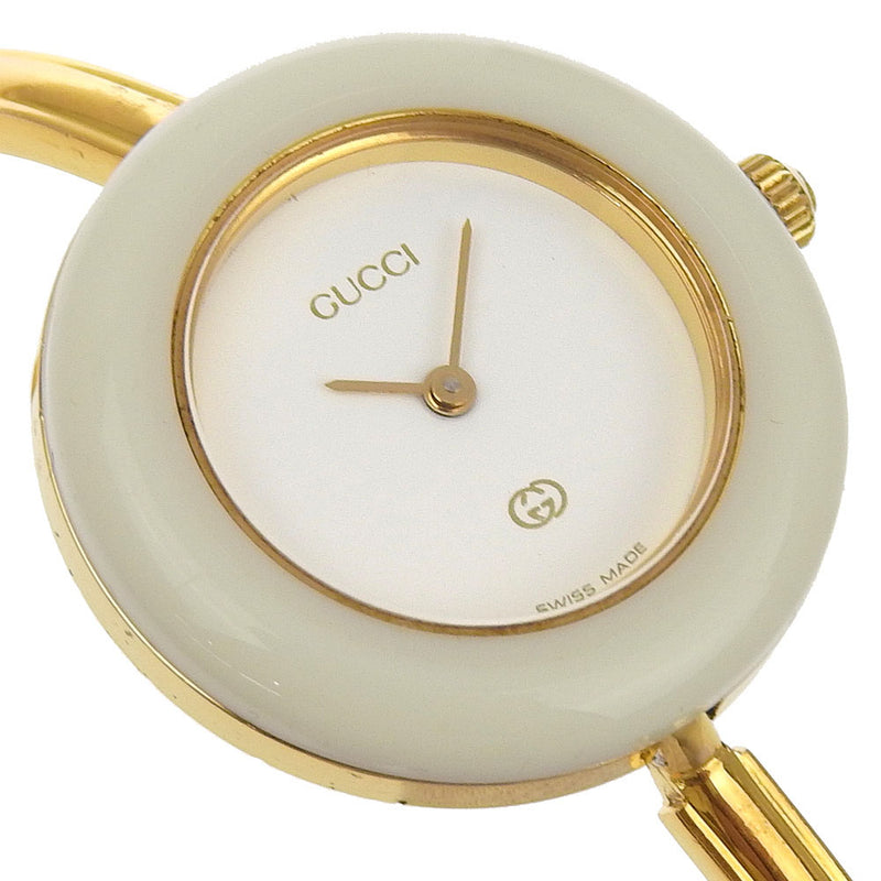 [Gucci] Gucci Change Besel Watch 12 de noviembre Viernes, exhibición analógica de cuarzo Cambio de dial blanco Bisel Ladies