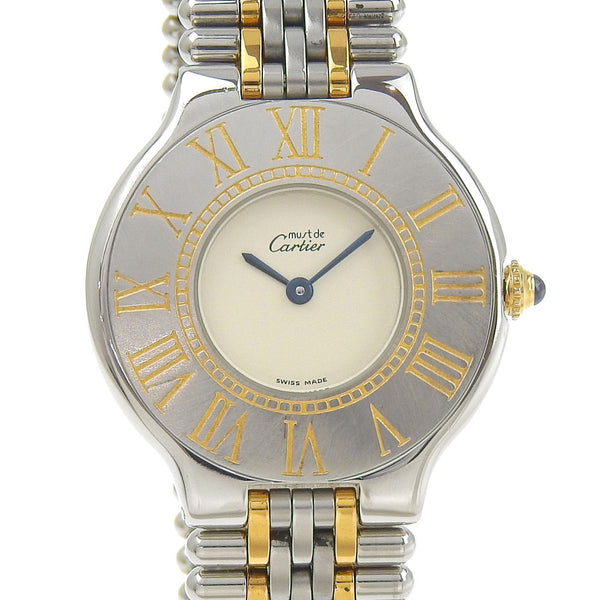 CARTIER ステンレススチール 123000P クオーツ ユニセックス CARTIER】カルティエ マスト21 腕時計 123000P ステンレススチール