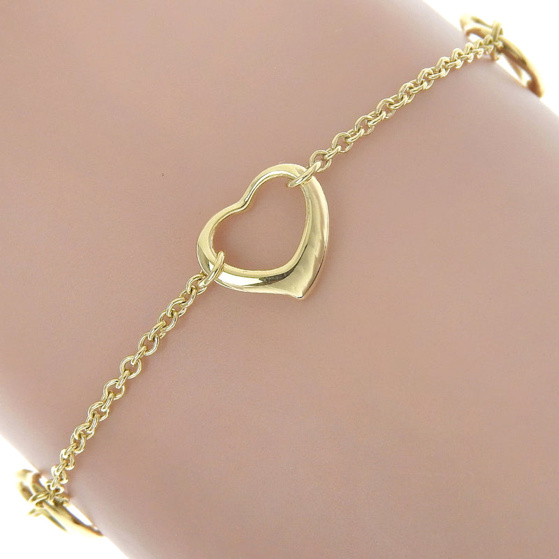 [TIFFANY & CO.] Tiffany 
 Open heart bracelet 
 5P K18 Yellow Gold Heart Approximately 3.8g Open Heart Ladies A Rank
