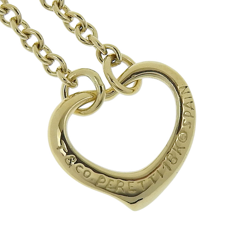 [Tiffany & co.] Tiffany 
 Brazalete de corazón abierto 
 5p K18 Corazón de oro amarillo aproximadamente 3.8 g de corazón abierto Damas A Rank
