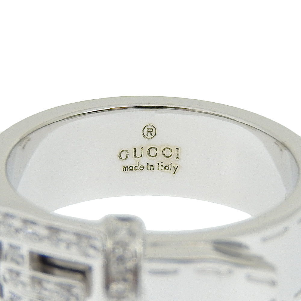 GUCCI】グッチ ベルトリング 10.5号 リング・指輪 K18ホワイトゴールド