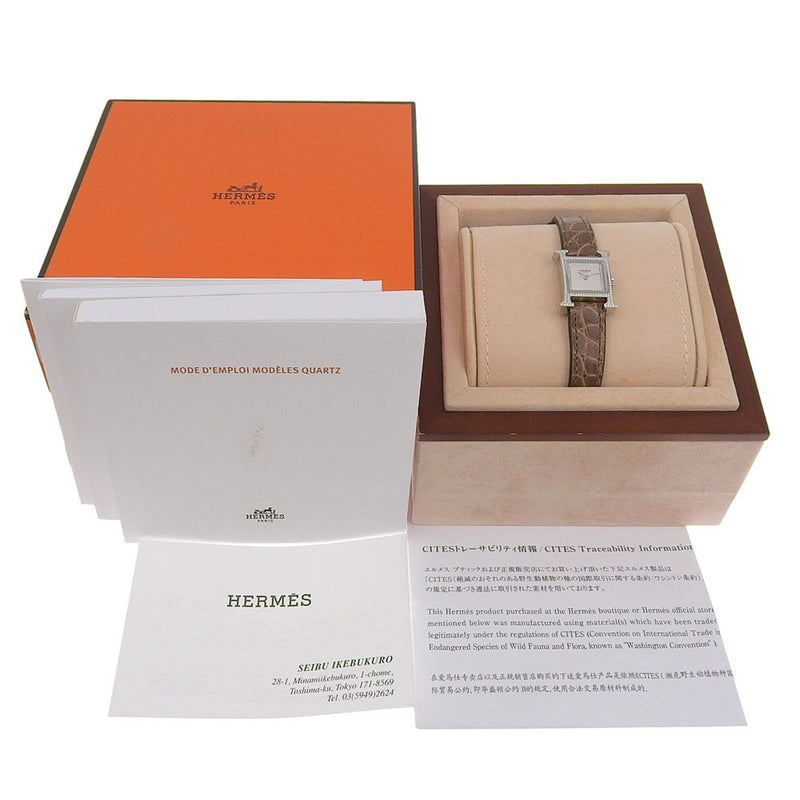 【HERMES】エルメス Ｈウォッチ 腕時計
 HH1.132 クオーツ