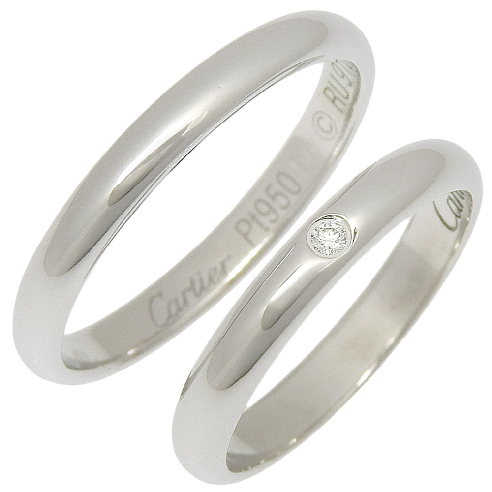 Cartier] Cartier Wedding ring Ring 2 pairs set 1P diamond B4057748 Pt –  KYOTO NISHIKINO