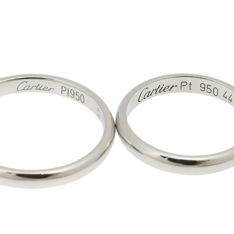 【CARTIER】カルティエ
 ウェディングリング リング・指輪
 ペア2本セット 1Pダイヤ B4057748 Pt950プラチナ  Wedding rings ユニセックスAランク