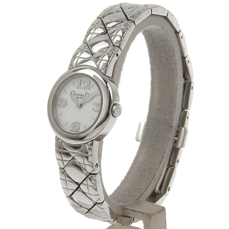 [Dior] Christian Dior 
 watch 
 D84-100 Stainless Steel Quartz Analog display White Shell Dial Ladies A Rank