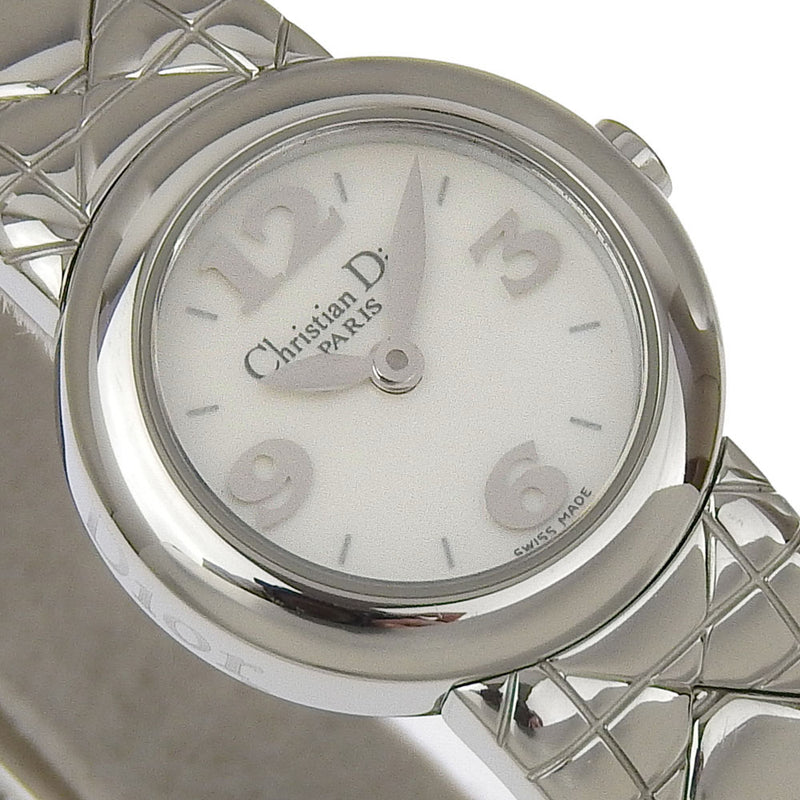 [Dior] Christian Dior 
 watch 
 D84-100 Stainless Steel Quartz Analog display White Shell Dial Ladies A Rank